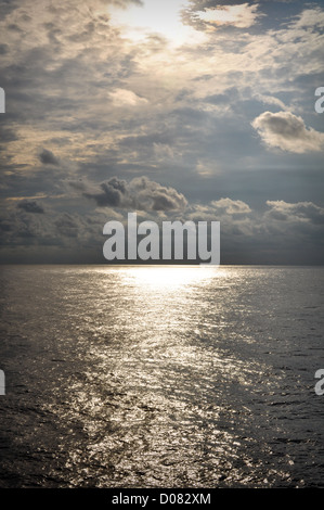 Beautiful sunset on a background of clouds in the sky Stock Photo - Alamy