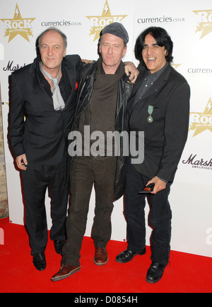 Martin 'Youth' Glover, Kevin 'Geordie' Walker and Jaz Coleman of Killing Joke, at the Classic Rock Roll Of Honour 2010 at the Stock Photo