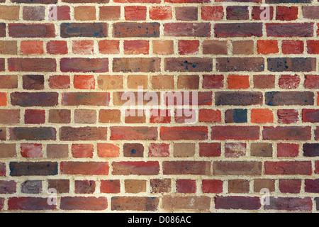 Decorative brickwork: English bond. This pattern comprising alternating courses of headers and stretchers. Stock Photo