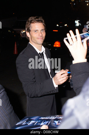 James Marsden celebrities outside Chateau Marmont after attending a GQ party Los Angeles, USA - 17.11.10 Stock Photo