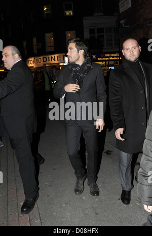 Jake Gyllenhaal arrives at the back door of the Odeon Cinema to escape the crowds World Premiere of 'Harry Potter and the Stock Photo