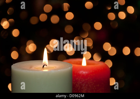 Two Candles Stock Photo