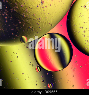 Oil bubbles abstract image. Stock Photo