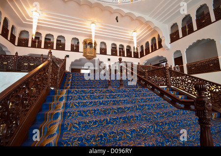 The Grand Staircase Inside The Shri Guru Nanak Darbar Gurdwara Sikh Temple In Gravesend Kent UK Stock Photo