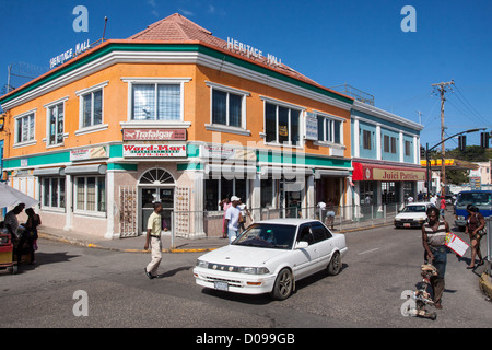 STREET SCENE IN THE TOWN CENTRE OF MONTEGO BAY JAMAICA THE CARIBBEAN Stock Photo