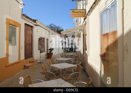 Algarve street in Loule Stock Photo