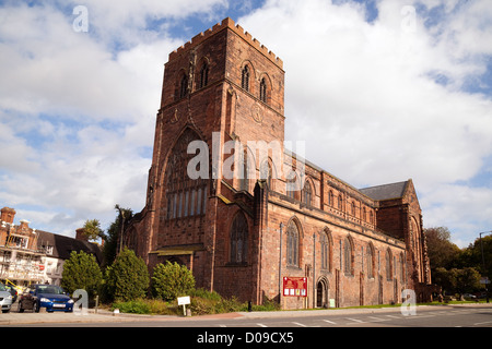 Shrewsbury Abbey 11th century building, exterior outside, Shropshire UK Stock Photo