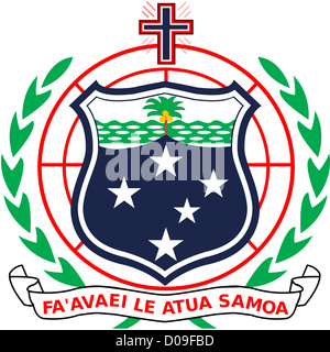 Coat of arms of the Independent State of Samoa. Stock Photo