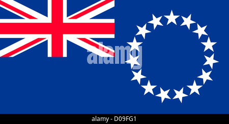 Flag of the Cook Islands. Stock Photo