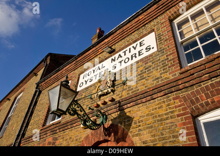 Whitstable Harbour Royal Native Oyster Stores.  Now a top class Seafood Restaurant Whitstable England Stock Photo