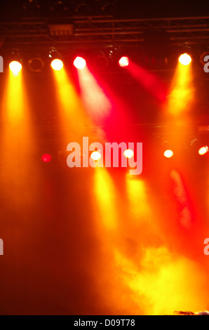 Disco lights at a big pop concert Stock Photo