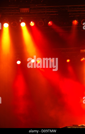 Disco lights at a big pop concert Stock Photo