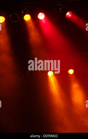 Disco lights at a big pop concert Stock Photo