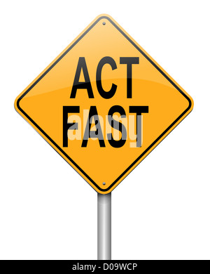 Act fast concept. Stock Photo