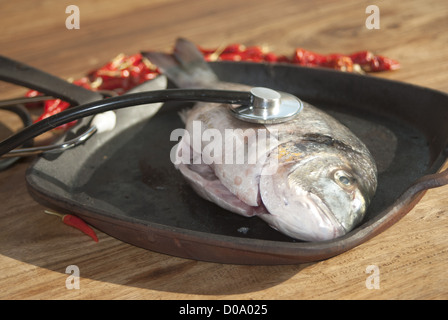 the fish food of the health, conceptual image Stock Photo