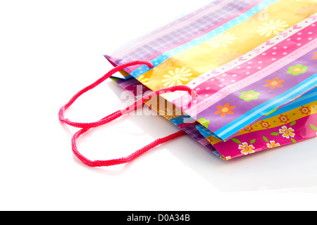 Colorful shopping bag isolated on white background Stock Photo