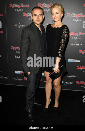 Mena Suvari and Husband Simone Sestito 2010 American Music Awards (AMAs) Afterparty hosted by Rolling Stone Magazine held at Stock Photo