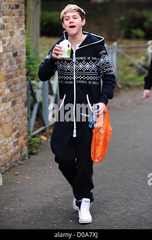 Niall Horan of One Direction X Factor finalists arriving at the studios for rehearsals London, England - 22.11.10 Stock Photo