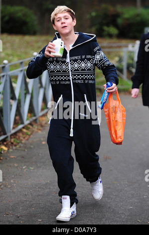 Niall Horan of One Direction X Factor finalists arriving at the studios for rehearsals London, England Stock Photo