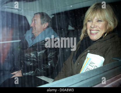 Pink Floyd drummer Nick Mason and his wife Nettie leaving the Ivy restaurant after having dinner London, England Stock Photo