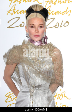 Daphne Guinness The British Fashion Awards held at the Savoy - Arrivals. London, England - 07.12.10 Stock Photo