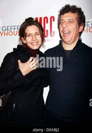 Jessica Hecht and Eric Bogosian Opening night after party for the Off-Broadway production of 'The Break of Noon' held 49 Grove Stock Photo