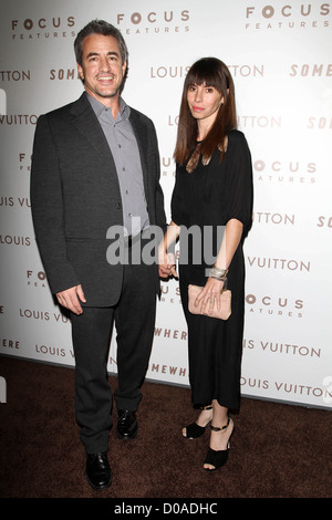 Dermot Mulroney and his girlfriend Tharita Catulle Premiere of 'Somewhere' held At The ArcLight Cinemas - Arrivals Hollywood, Stock Photo