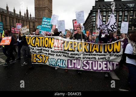London, UK. 21st November 2012. students protesting outside Parliament against tuition fees, cuts and freedom for Gaza. London, United Kingdom, 21/11/2012.   Credit:  Mario Mitsis / Alamy Live News Stock Photo