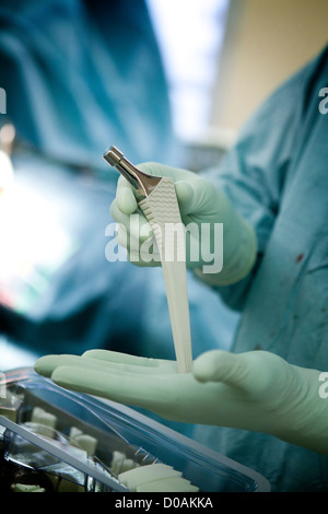 HIP PROSTHESIS, SURGERY Stock Photo