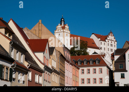 Colditz Castle, former Second World War POW camp, above town of Colditz, Saxony, Germany Stock Photo