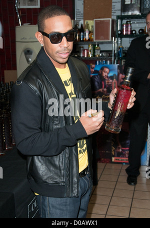 Chris Bridges aka Ludacris Chris 'Ludacris' Bridges hosts Conjure Cognac Bottle signing at Liquor Bank Los Angeles California, Stock Photo