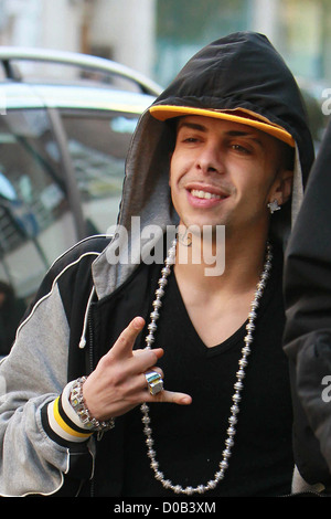 Constos 'Dino' Contostavlos aka Dappy of N-Dubz Celebrities outside the BBC Radio One studios. London, England - 26.11.10 Stock Photo