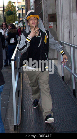 Constos 'Dino' Contostavlos aka Dappy of N-Dubz Celebrities outside the BBC Radio One studios. London, England - 26.11.10 Stock Photo