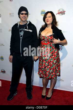 Phil Laak and Jennifer Tilly All In For CP Celebrity Charity Poker Tournament to benefit the 'ONe Step Closer Foundation' at Stock Photo