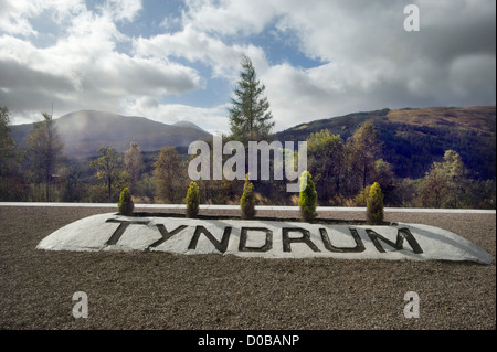 Tyndrum station on the West Highland Line from Fort William to Glasgow in the Scottish Highlands, Scotland. Stock Photo