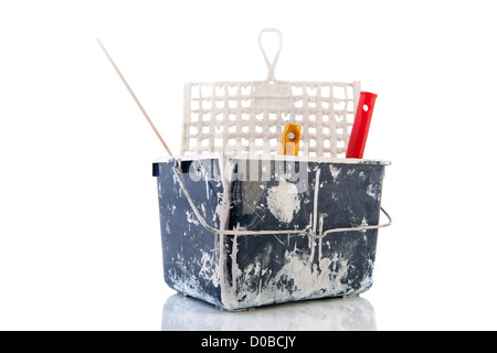 Used dirty tools from the painter Stock Photo