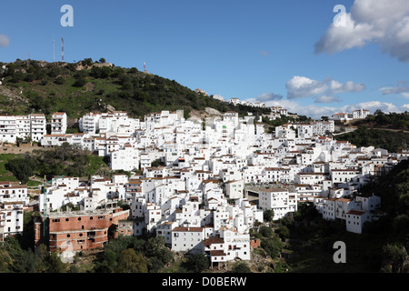 Andalusian white washed village Casares, southern Spain Stock Photo