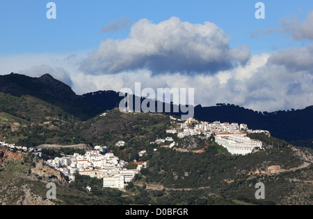 Andalusian white washed village Casares, southern Spain Stock Photo