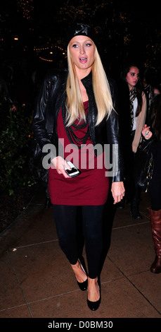 Paris Hilton leaving La Piazza restaurant after having dinner at The Grove Los Angeles, California, USA - 04.12.10 Stock Photo