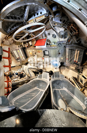 Inside Soyuz spacecraft. Stock Photo