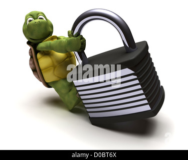 Closed and open padlock 3d render illustration. Lock with keyhole for ...