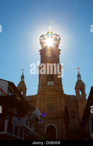 Church of Our Lady of Guadalupe ( La Iglesia de Nuestra Senora de Guadalupe), Puerto Vallarta, Jalisco, Mexico Stock Photo