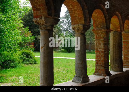 Pomposa Abbey located in the municipality of Codigoro in the province of Ferrara is an abbey dating back to the ninth century. Stock Photo