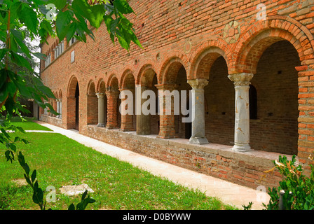 Pomposa Abbey located in the municipality of Codigoro in the province of Ferrara is an abbey dating back to the ninth century . Stock Photo