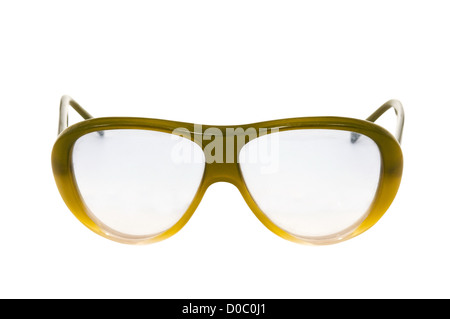 old retro glasses isolated on white background Stock Photo