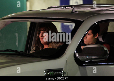 Adam Sandler on the set of 'Jack and Jill' at the Convention Centre, which had been made to look like LAX airport Los Angeles, Stock Photo