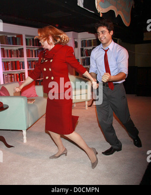 Eve Plumb (Jan from The Brady Bunch) and Manuel Herrera Opening night of the Off-Broadway production of 'Eve Plumb in Miss Stock Photo