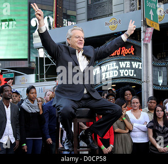 TV Host Jerry Springer celebrates the taping of 'The Jerry Springer Show' 20th anniversary show on Military Island in Times Stock Photo