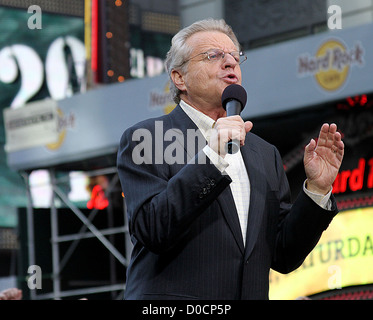 TV Host Jerry Springer celebrates the taping of 'The Jerry Springer Show' 20th anniversary show on Military Island in Times Stock Photo