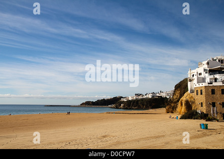 albufeira old town buildings in the rocks Stock Photo